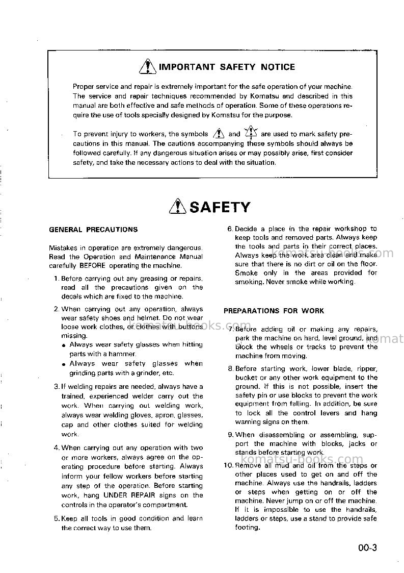 Komatsu nta-855-cjpn Repair & maintenance cover Page 6 Komatsu nta-855-cjpn Repair & maintenance cover Page 6