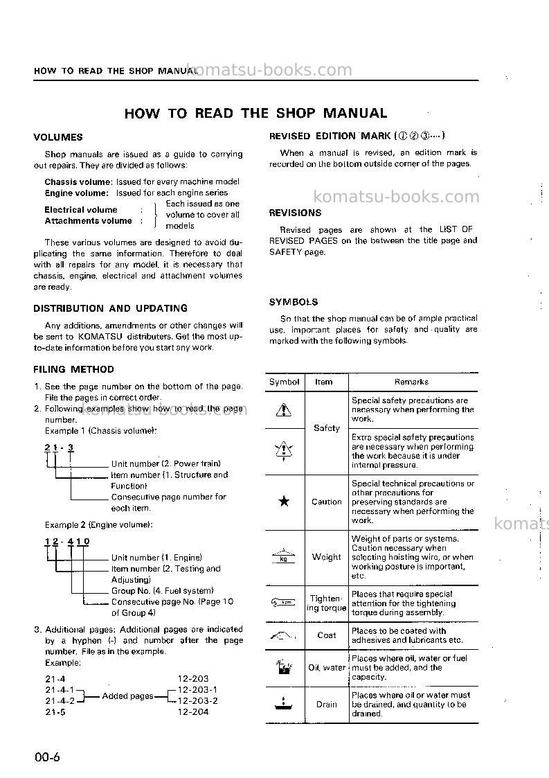 Komatsu sa6d125-1jpn-for ksp Repair & maintenance cover Page 6
