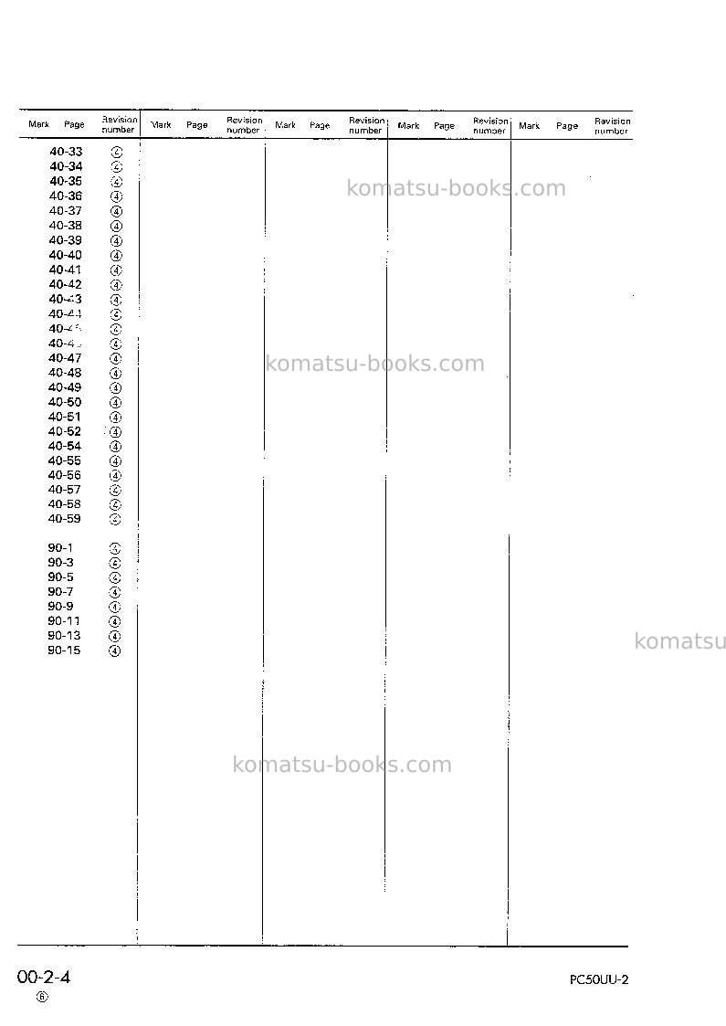 Komatsu pc50uu-2jpn Repair & maintenance cover Page 6 Komatsu pc50uu-2jpn Repair & maintenance cover Page 6