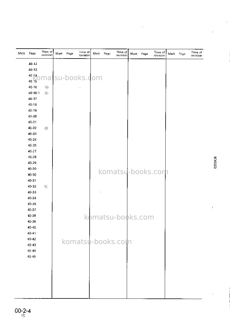 Komatsu pc200-6jpn-custom Repair & maintenance cover Page 6 Komatsu pc200-6jpn-custom Repair & maintenance cover Page 6