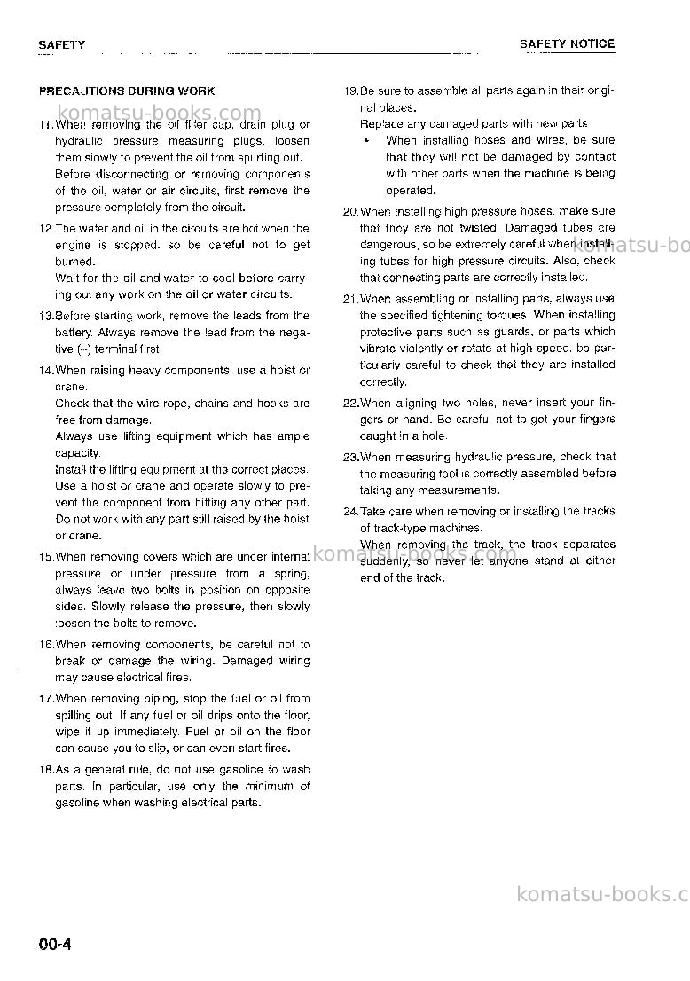 Komatsu s6d170-2jpn Repair & maintenance cover Page 6 Komatsu s6d170-2jpn Repair & maintenance cover Page 6