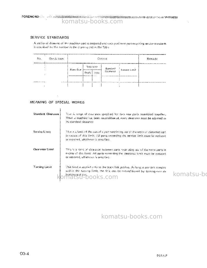 Komatsu d31p-16jpn Repair & maintenance cover Page 6 Komatsu d31p-16jpn Repair & maintenance cover Page 6