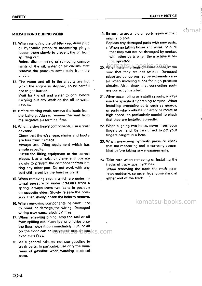 Komatsu pc40r-8jpn Repair & maintenance cover Page 6 Komatsu pc40r-8jpn Repair & maintenance cover Page 6