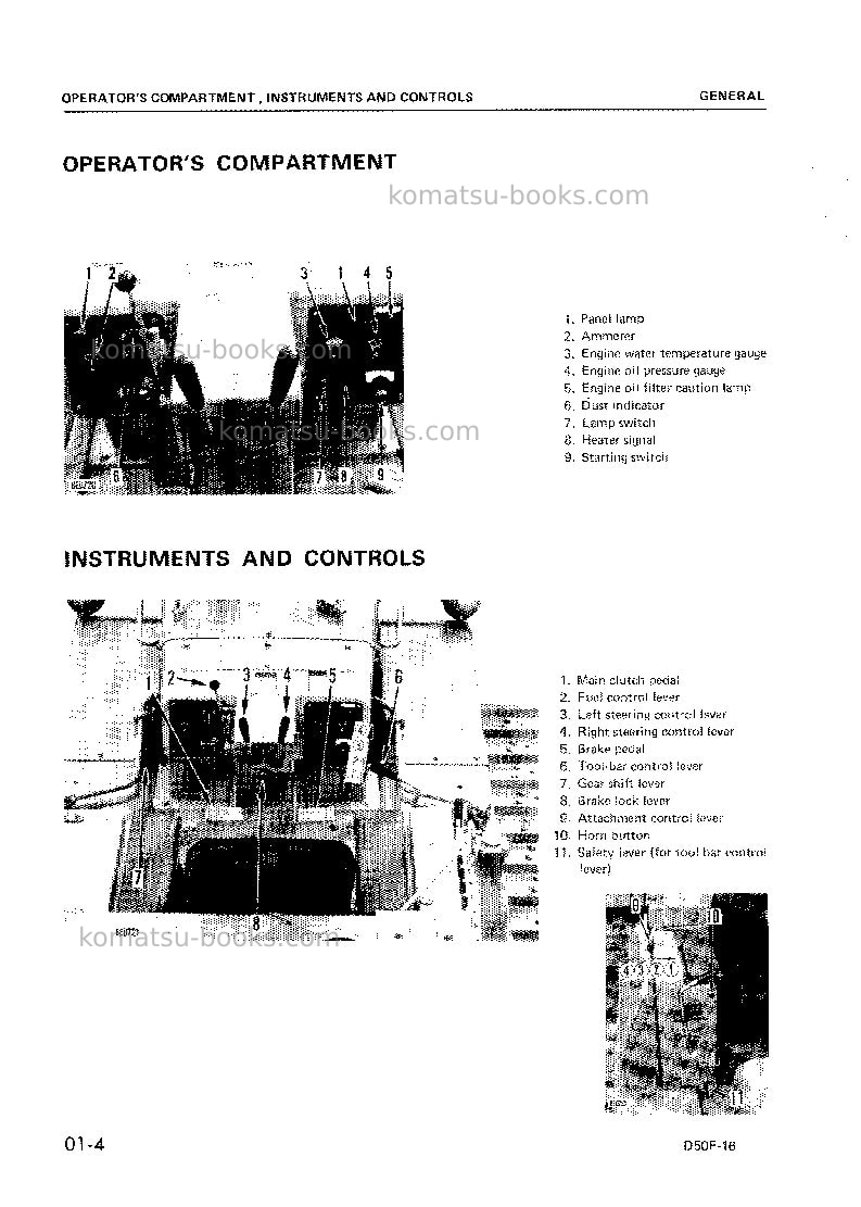 Komatsu d50f-16jpn Repair & maintenance cover Page 6