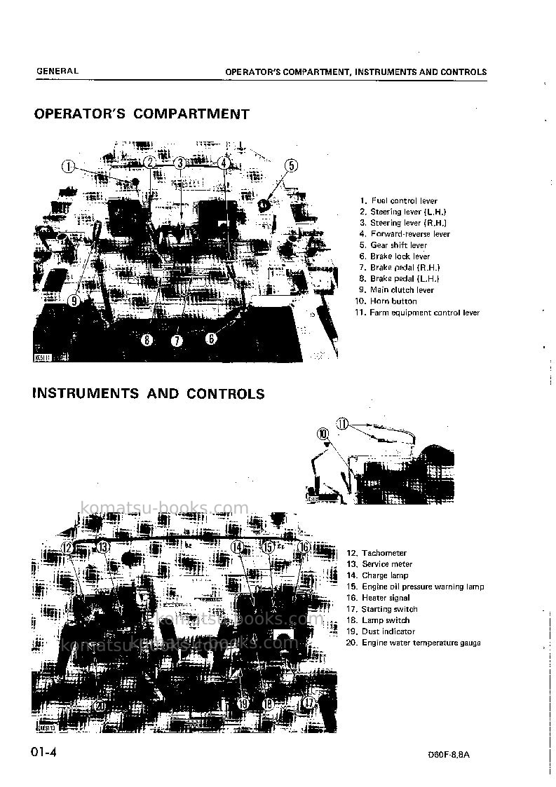 Komatsu d60f-8jpn-a Repair & maintenance cover Page 6