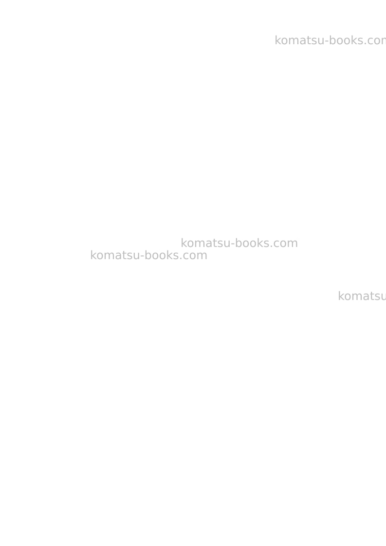 Komatsu d61px-12jpn Repair & maintenance cover Page 6 Komatsu d61px-12jpn Repair & maintenance cover Page 6