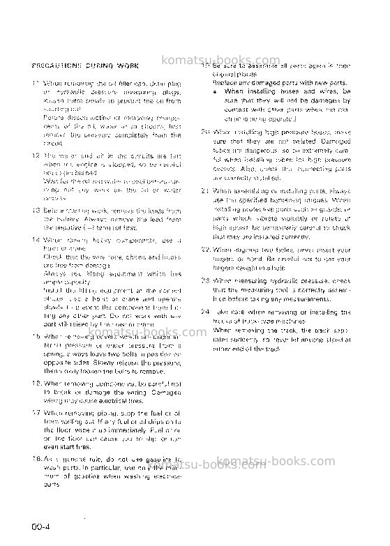 Komatsu pc60-6jpn Repair & maintenance cover Page 6 Komatsu pc60-6jpn Repair & maintenance cover Page 6
