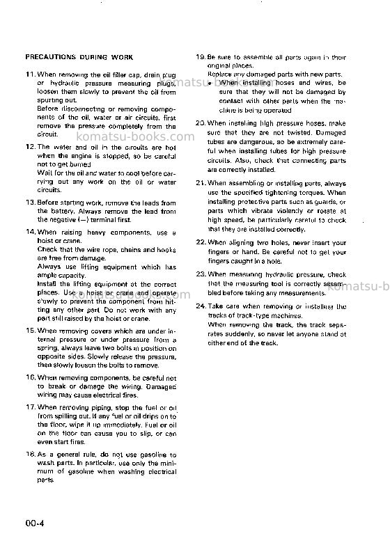 Komatsu pc07-1jpn Repair & maintenance cover Page 6