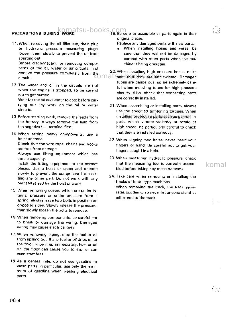 Komatsu pc15-3jpn Repair & maintenance cover Page 6