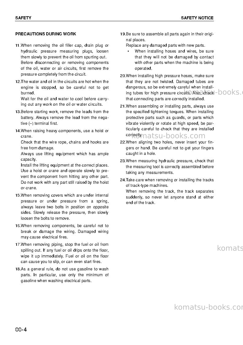 Komatsu 6d114e-2jpn Repair & maintenance cover Page 6