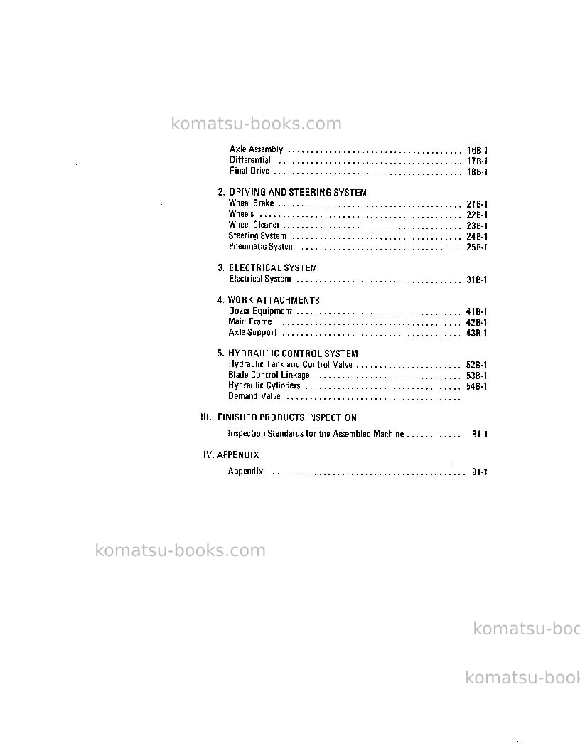 Komatsu wf22t-2jpn Repair & maintenance cover Page 6 Komatsu wf22t-2jpn Repair & maintenance cover Page 6