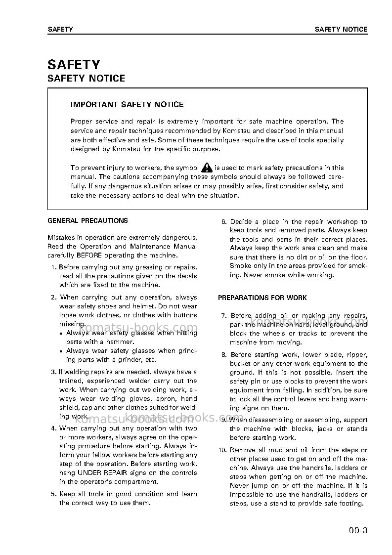 Komatsu d65px-12jpn-for eu Repair & maintenance cover Page 6