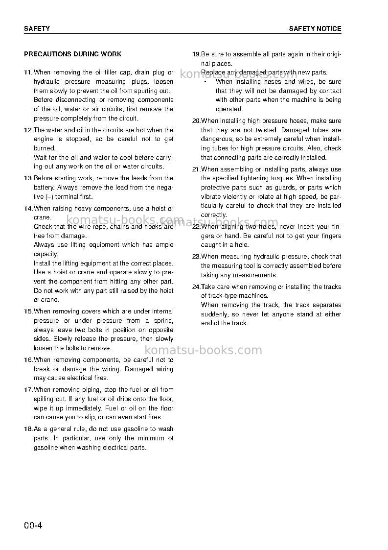 Komatsu 12v170-1 seriesjpn Repair & maintenance cover Page 6 Komatsu 12v170-1 seriesjpn Repair & maintenance cover Page 6
