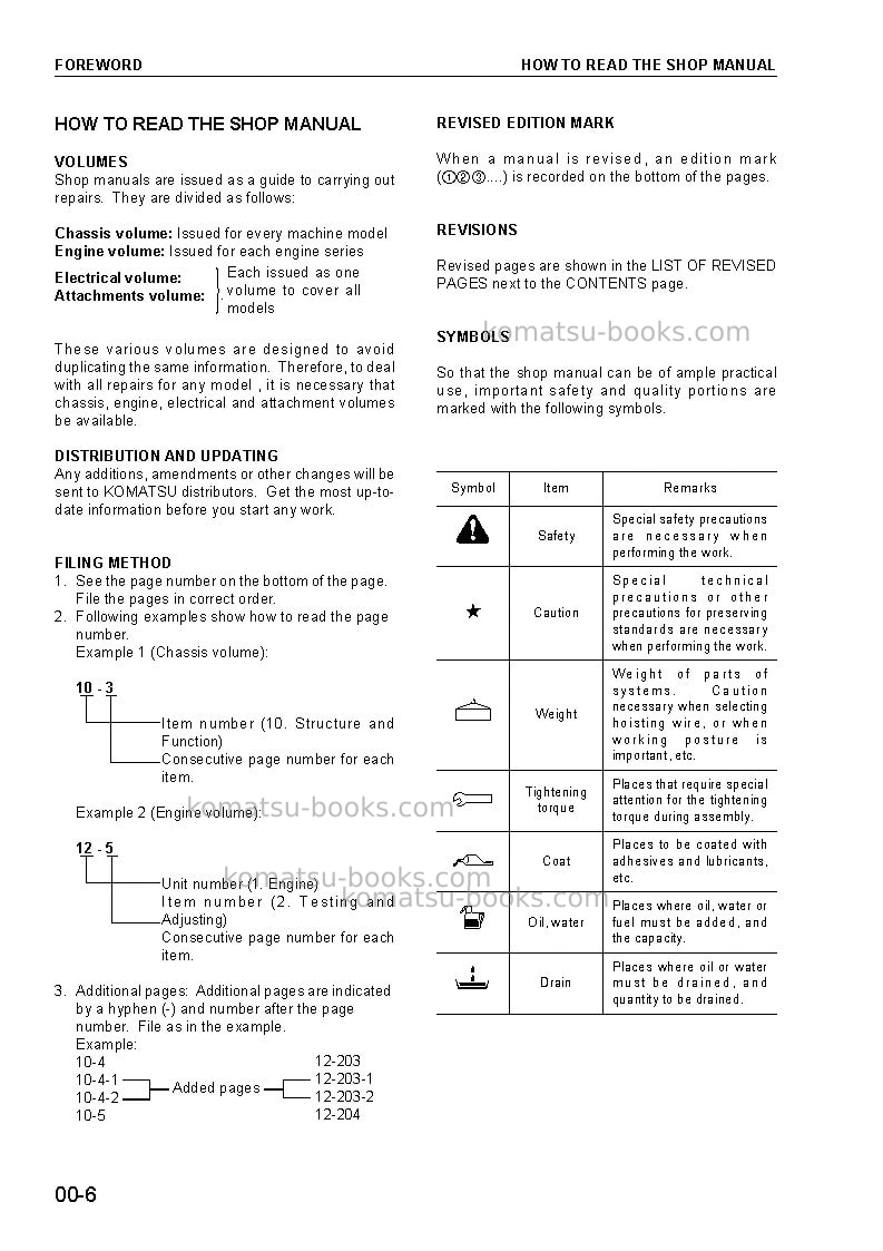 Komatsu d275ax-5jpn-landfill Repair & maintenance cover Page 6