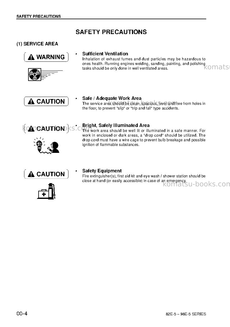 Komatsu 3d82ae-5jpn Repair & maintenance cover Page 6
