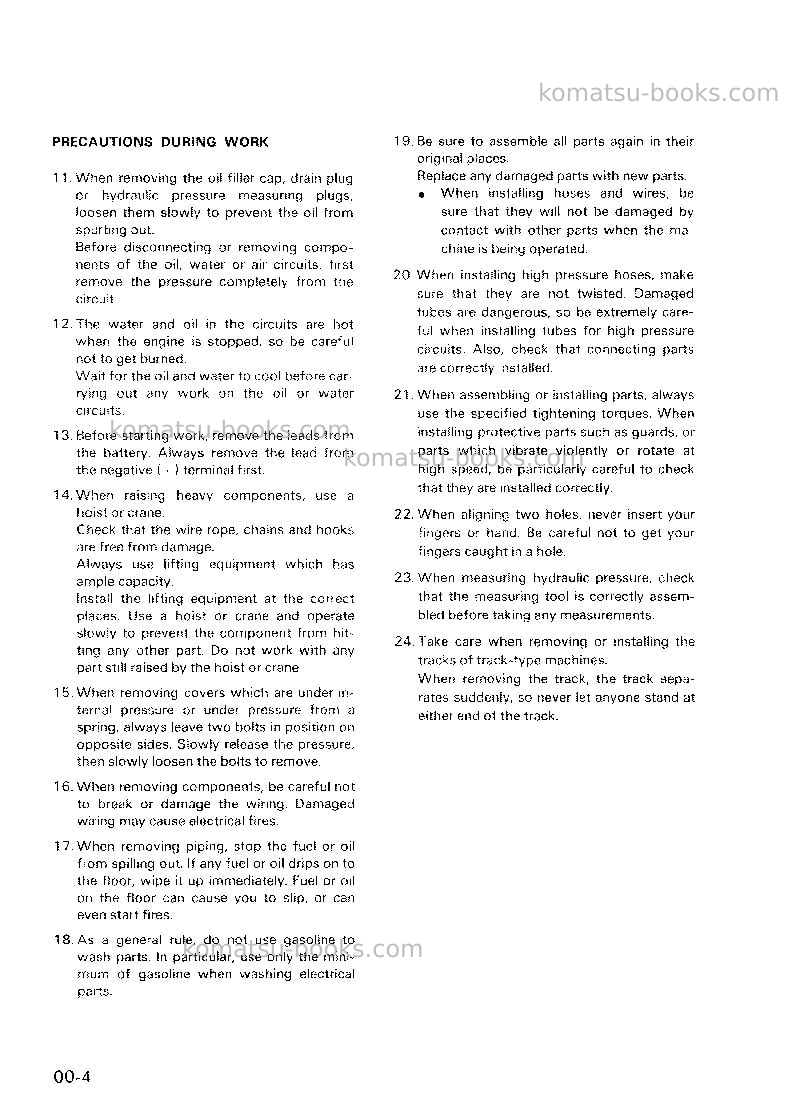 Komatsu wa40-1jpn Repair & maintenance cover Page 6