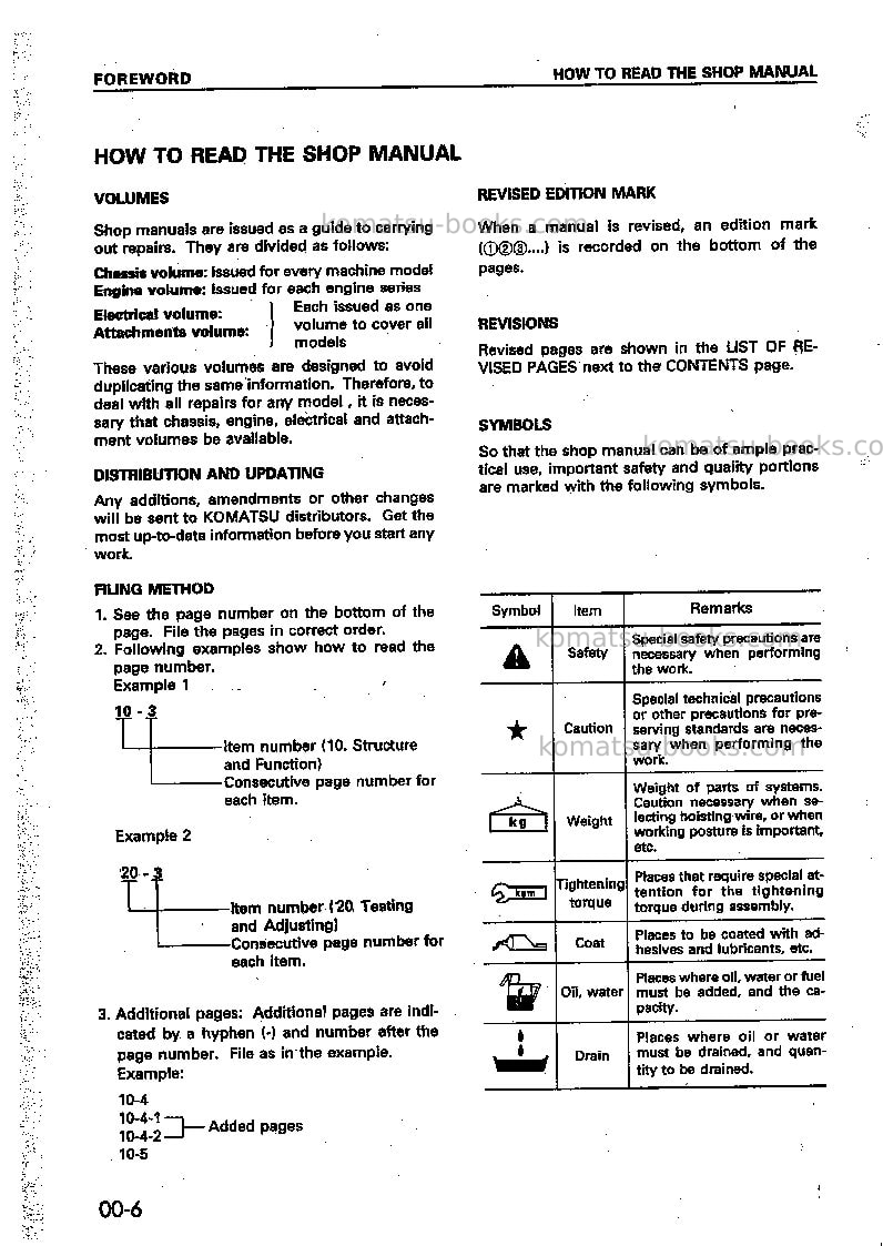 Komatsu wd420-3jpn Repair & maintenance cover Page 6 Komatsu wd420-3jpn Repair & maintenance cover Page 6