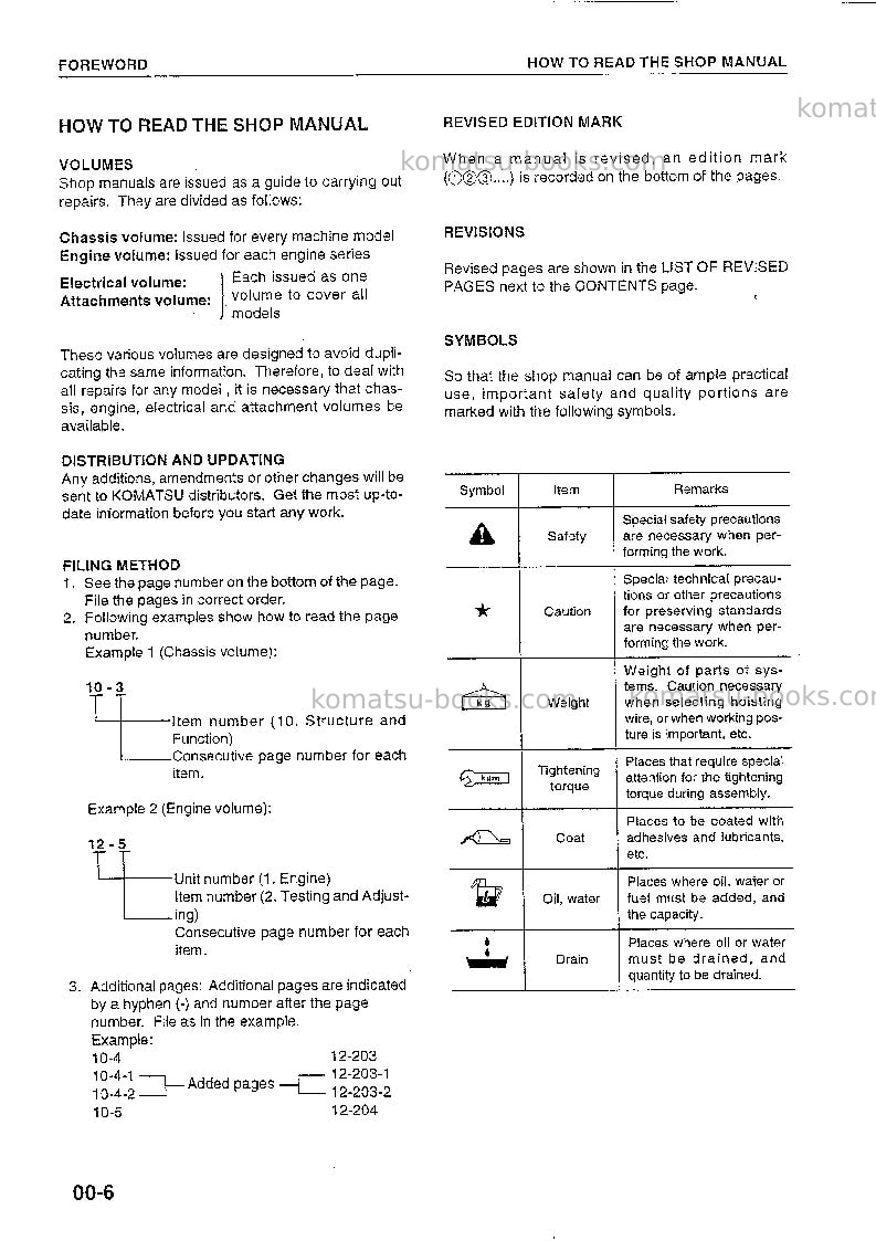 Komatsu wf550a-3jpn Repair & maintenance cover Page 6