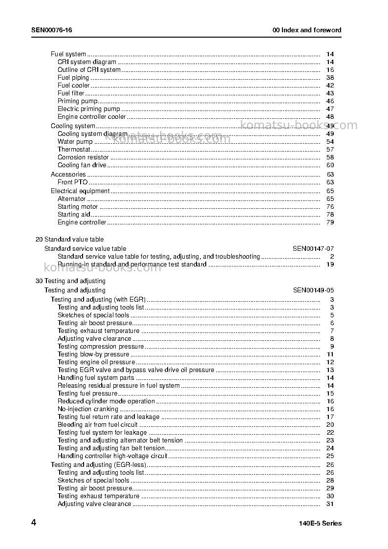 Komatsu 140e-5 seriesjpn Repair & maintenance cover Page 6 Komatsu 140e-5 seriesjpn Repair & maintenance cover Page 6