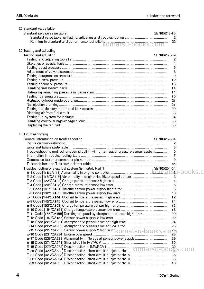 Komatsu 107e-1 seriesjpn Repair & maintenance cover Page 6 Komatsu 107e-1 seriesjpn Repair & maintenance cover Page 6