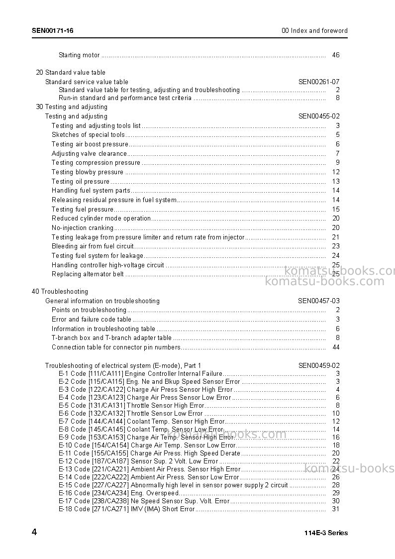 Komatsu 114e-3 seriesjpn Repair & maintenance cover Page 6 Komatsu 114e-3 seriesjpn Repair & maintenance cover Page 6