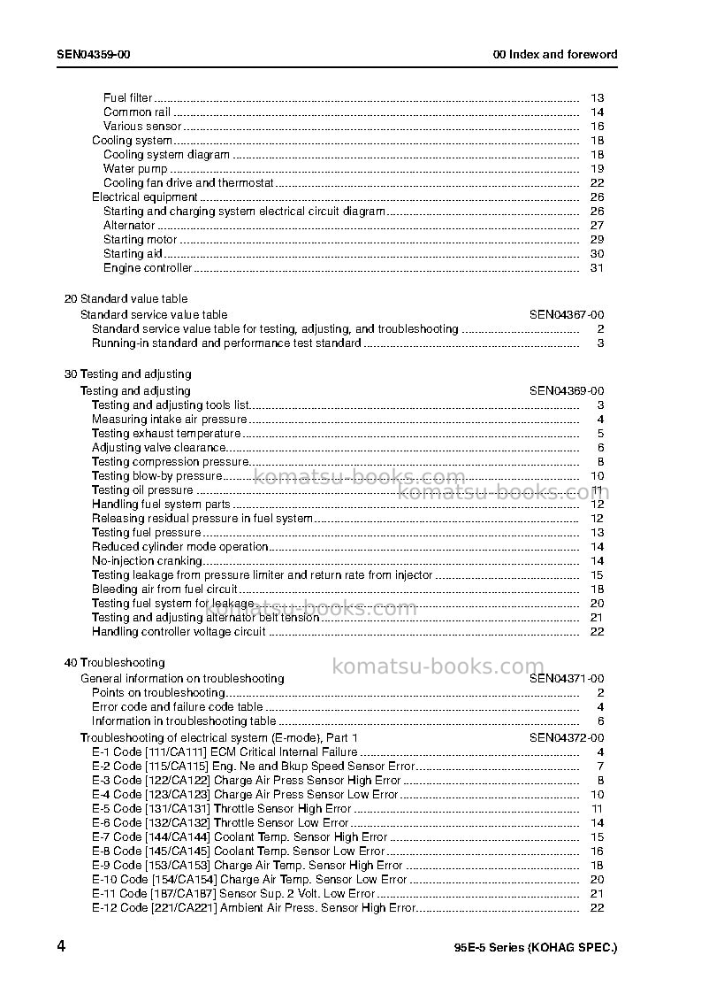 Komatsu saa4d95le-5jpn-for wa100m-6 Repair & maintenance cover Page 6