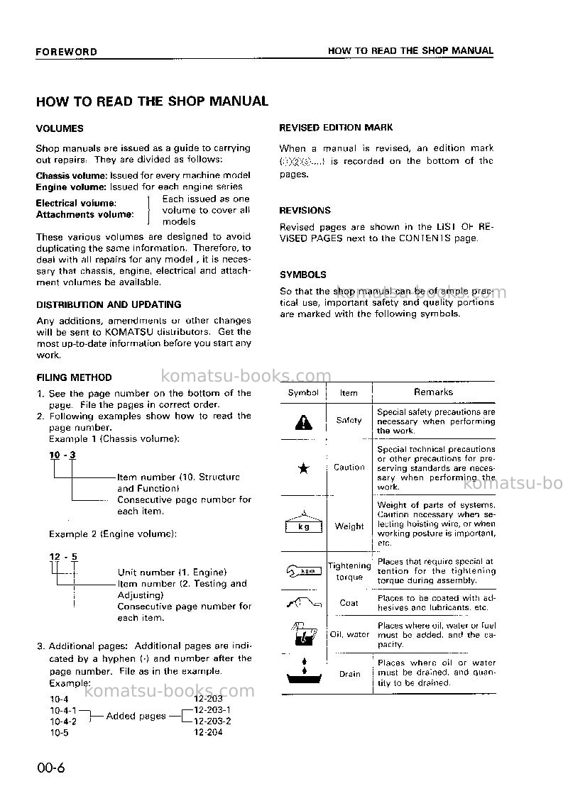 Komatsu d85c-21jpn--50c degree for cis Repair & maintenance cover Page 6