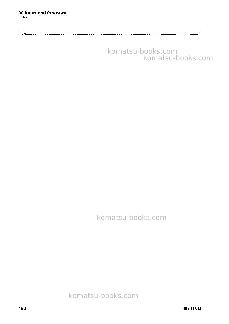 Komatsu saa6d114e-5jpn Repair & maintenance cover Page 6 Komatsu saa6d114e-5jpn Repair & maintenance cover Page 6