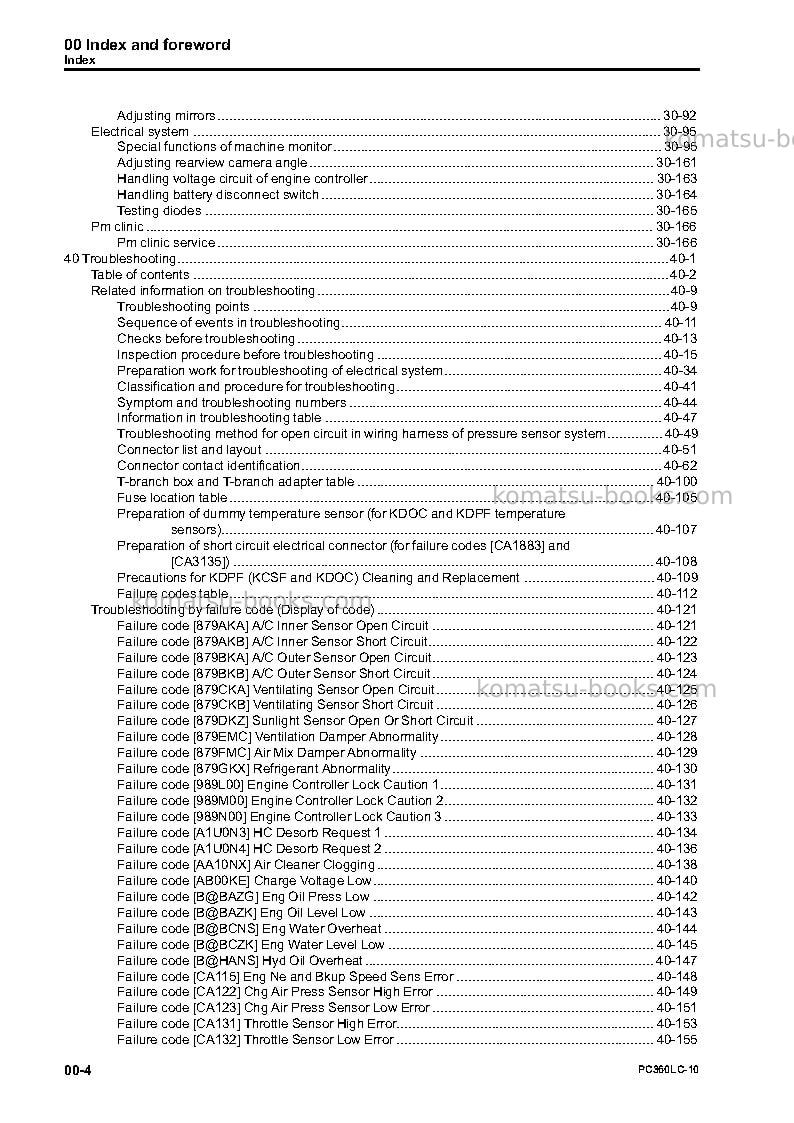 Komatsu pc360lc-10jpn Repair & maintenance cover Page 6
