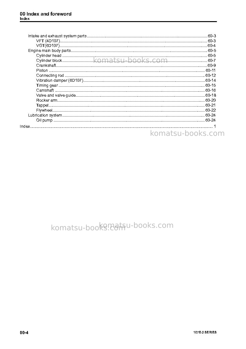 Komatsu 4d107e-2jpn Repair & maintenance cover Page 6