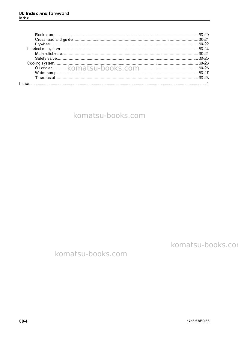 Komatsu 6d125e-6jpn Repair & maintenance cover Page 6 Komatsu 6d125e-6jpn Repair & maintenance cover Page 6