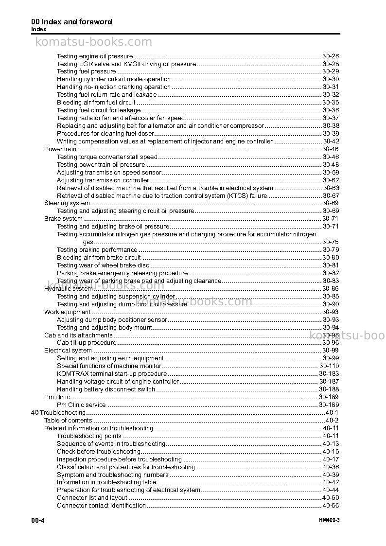 Komatsu hm400-3jpn Repair & maintenance cover Page 6