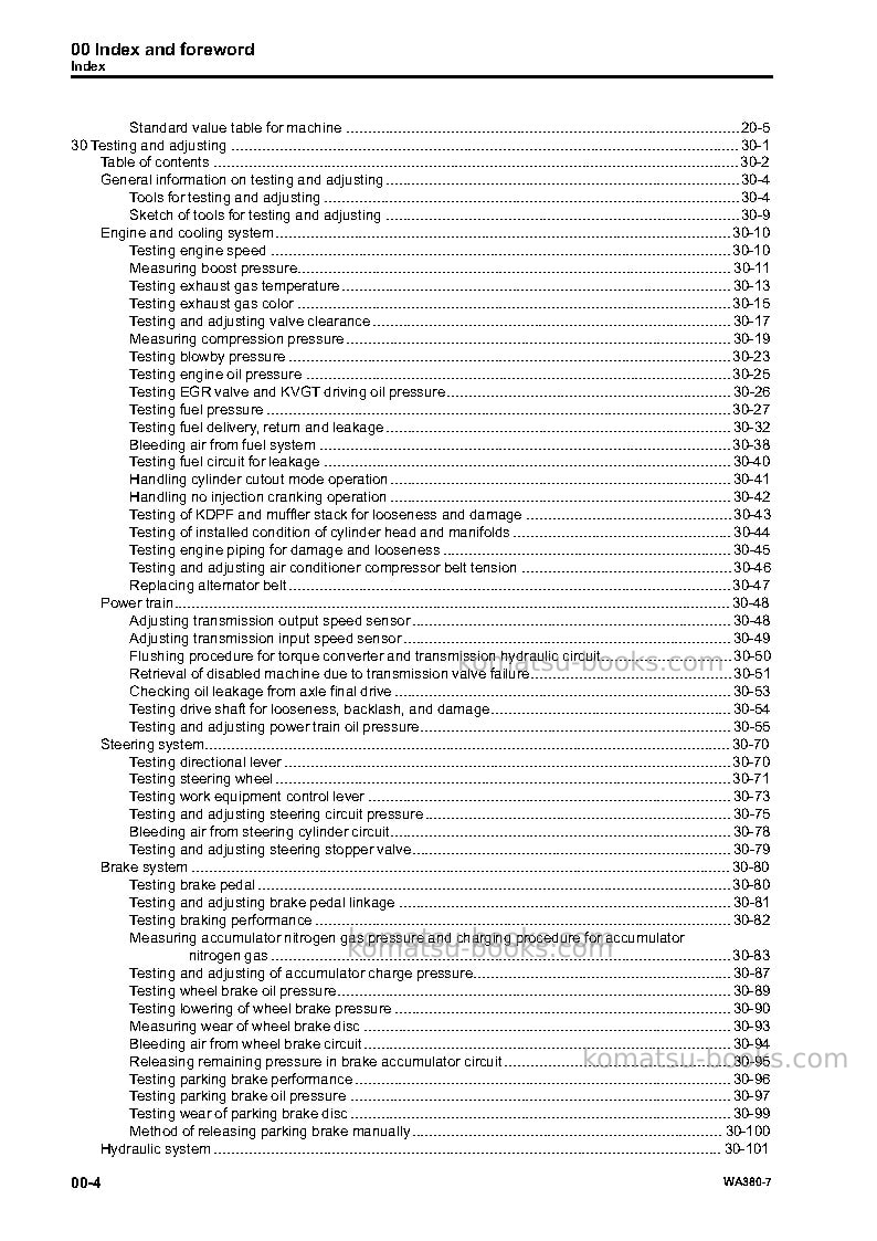 Komatsu wa380-7jpn Repair & maintenance cover Page 6