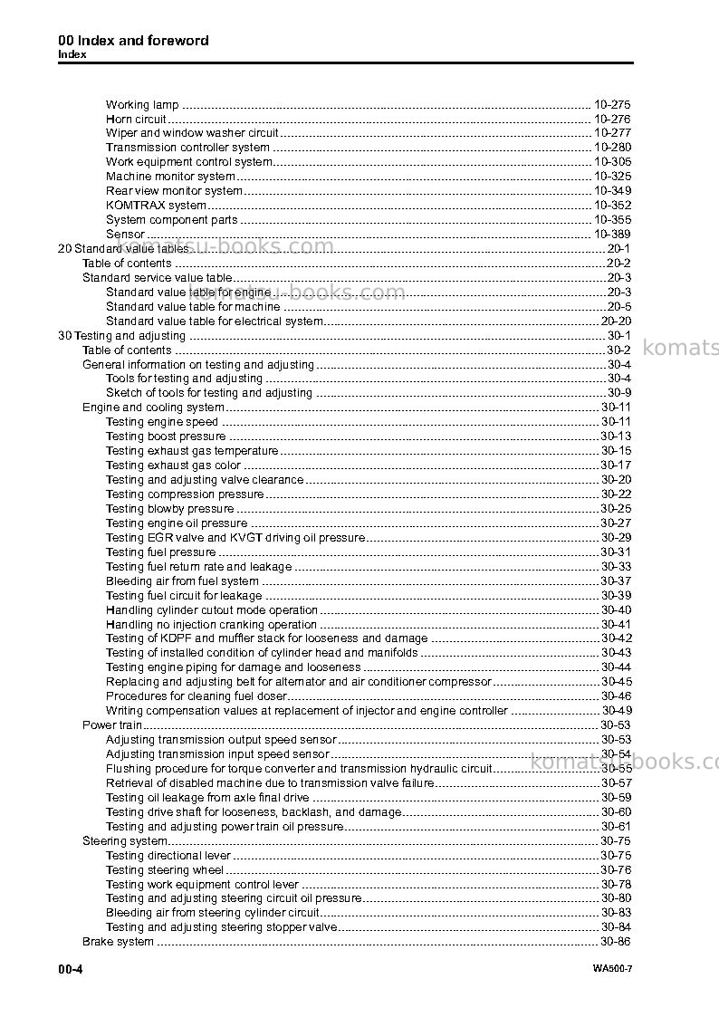 Komatsu wa500-7jpn Repair & maintenance cover Page 6