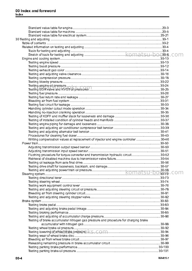 Komatsu wa470-7jpn Repair & maintenance cover Page 6