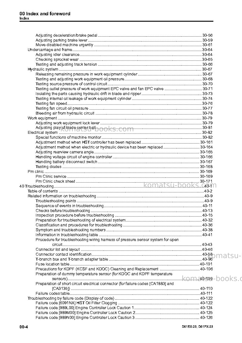 Komatsu d61px-23jpn Repair & maintenance cover Page 6 Komatsu d61px-23jpn Repair & maintenance cover Page 6