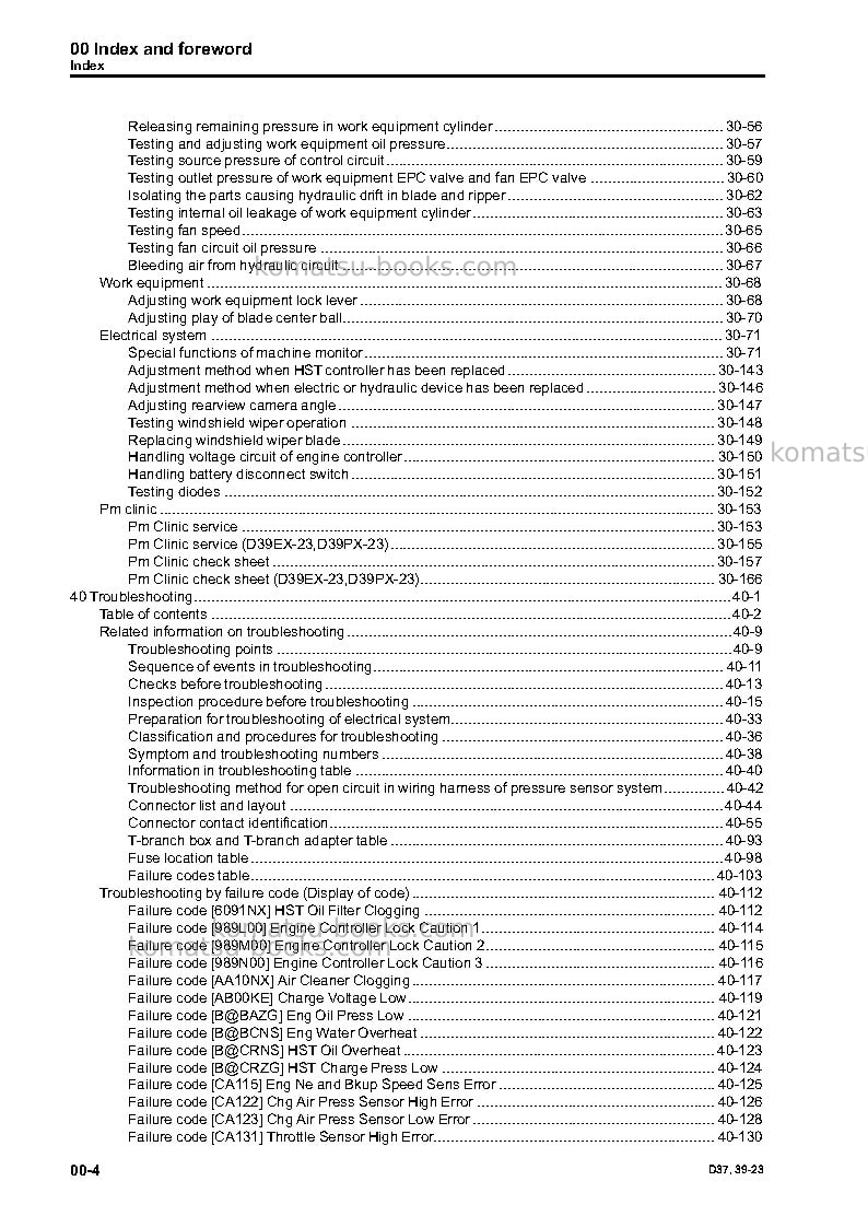 Komatsu d39px-23jpn Repair & maintenance cover Page 6 Komatsu d39px-23jpn Repair & maintenance cover Page 6