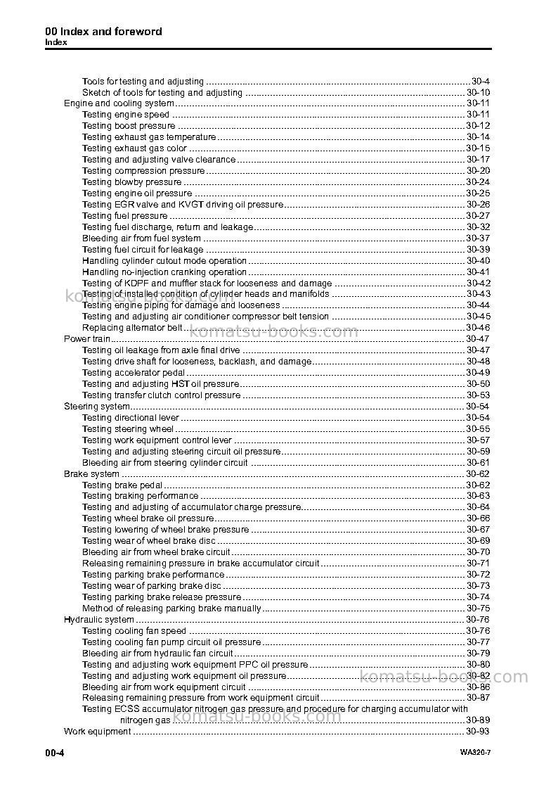 Komatsu wa320-7jpn Repair & maintenance cover Page 6 Komatsu wa320-7jpn Repair & maintenance cover Page 6