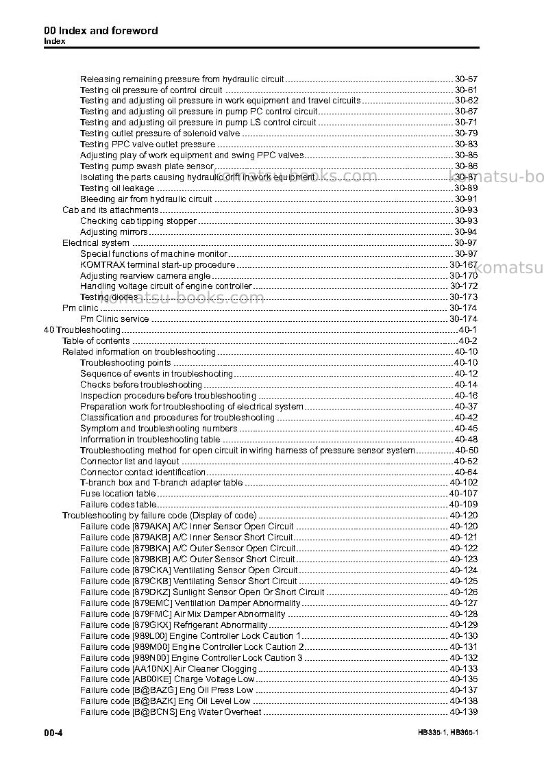 Komatsu hb335lc-1jpn Repair & maintenance cover Page 6
