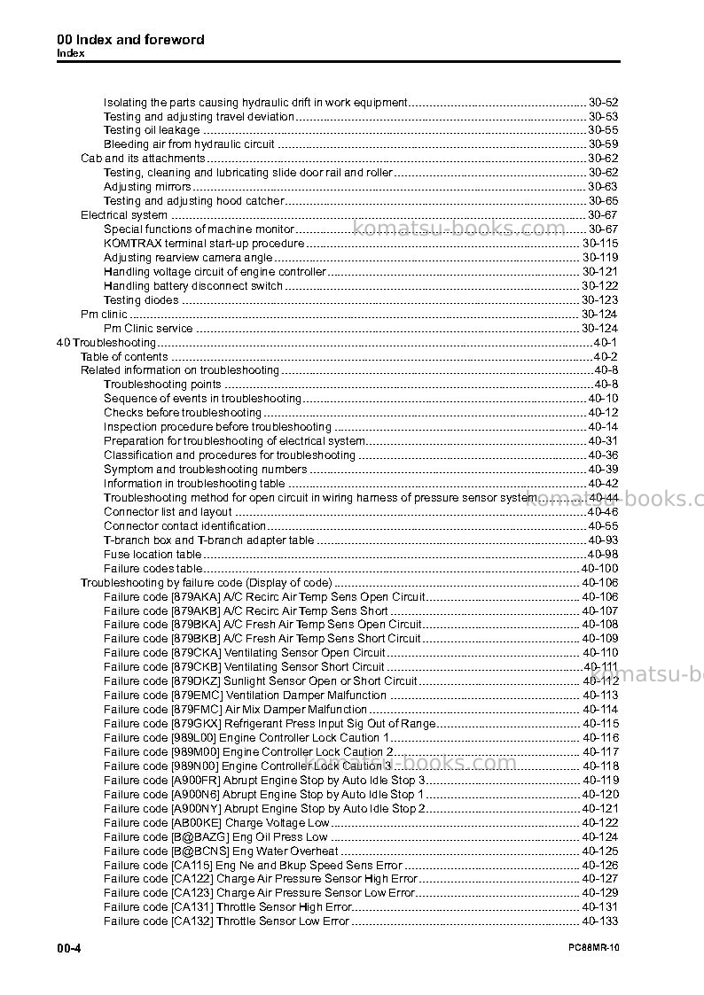 Komatsu pc88mr-10jpn-pc88mr Repair & maintenance cover Page 6