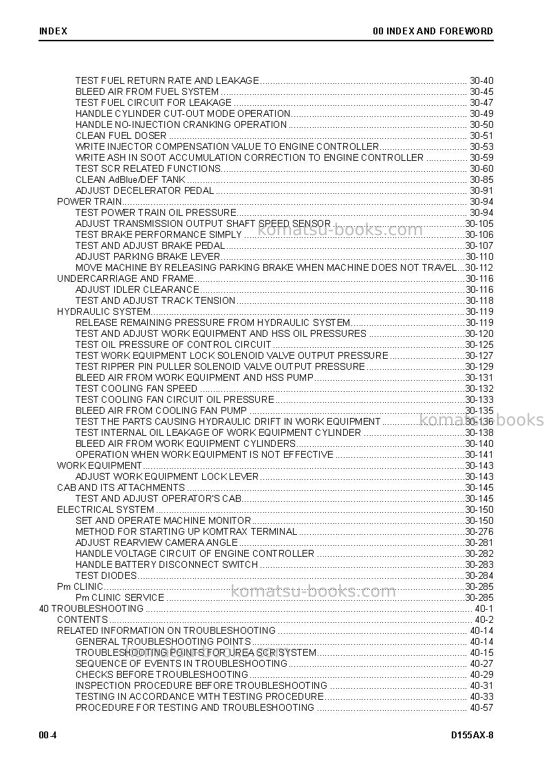 Komatsu d155ax-8jpn Repair & maintenance cover Page 6 Komatsu d155ax-8jpn Repair & maintenance cover Page 6
