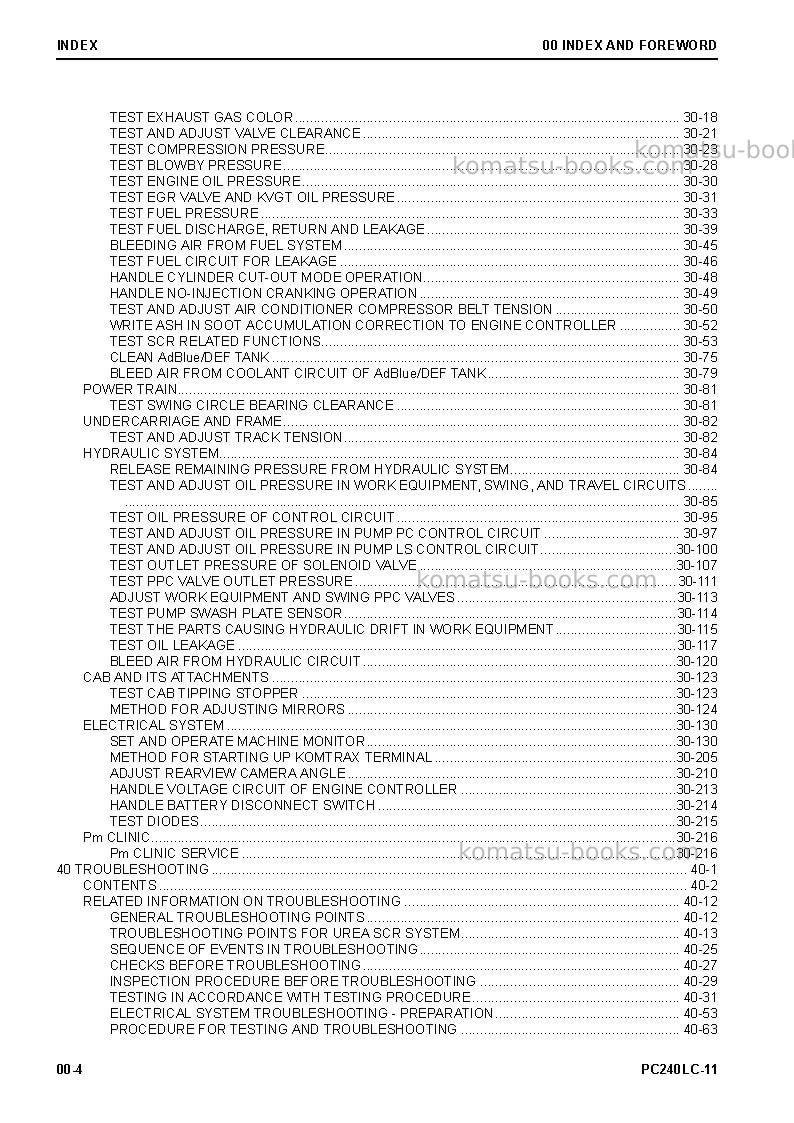 Komatsu pc240lc-11jpn Repair & maintenance cover Page 6 Komatsu pc240lc-11jpn Repair & maintenance cover Page 6