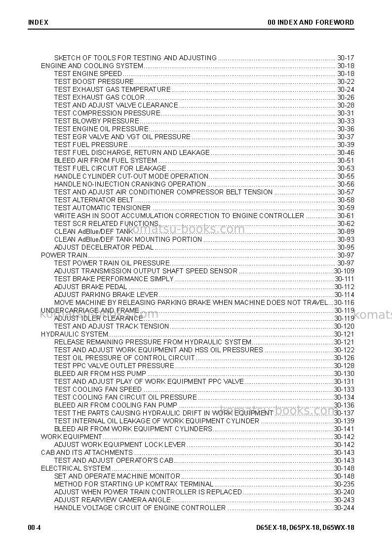 Komatsu d65px-18jpn Repair & maintenance cover Page 6 Komatsu d65px-18jpn Repair & maintenance cover Page 6