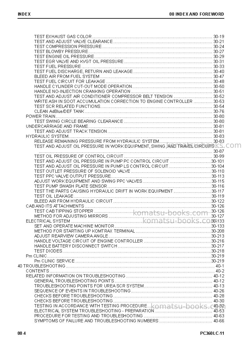 Komatsu pc360lc-11jpn Repair & maintenance cover Page 6