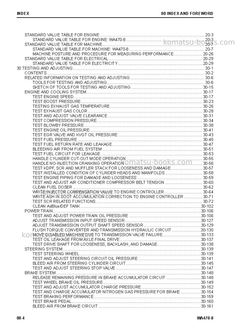 Komatsu wa470-8jpn Repair & maintenance cover Page 6