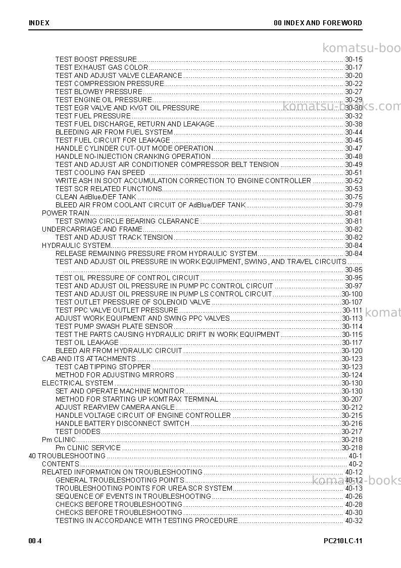 Komatsu pc210lc-11jpn Repair & maintenance cover Page 6