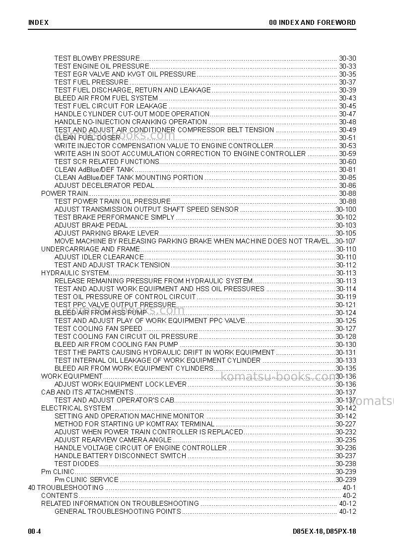 Komatsu d85ex-18jpn Repair & maintenance cover Page 6 Komatsu d85ex-18jpn Repair & maintenance cover Page 6