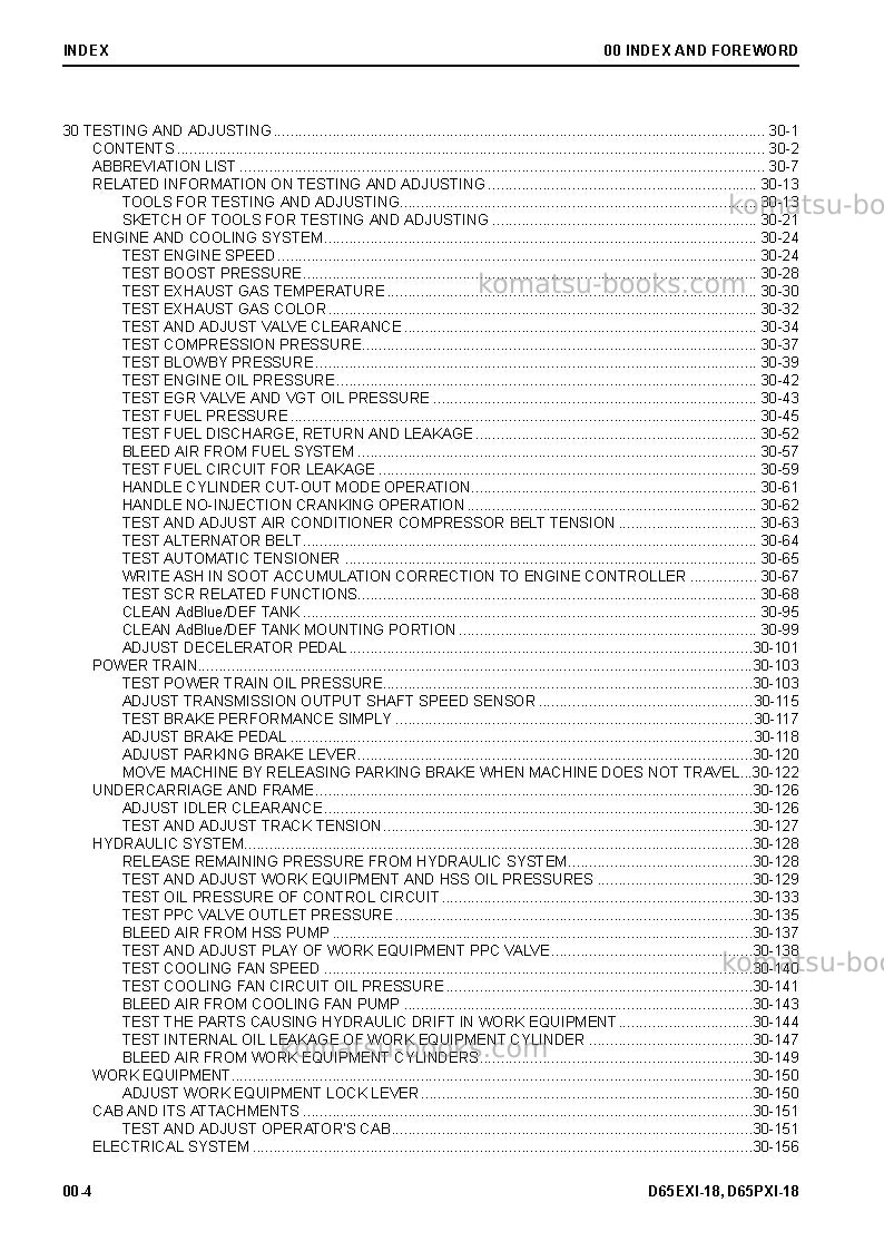Komatsu d65exi-18jpn Repair & maintenance cover Page 6