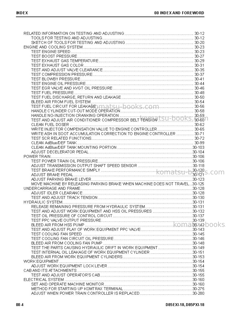 Komatsu d85exi-18jpn Repair & maintenance cover Page 6 Komatsu d85exi-18jpn Repair & maintenance cover Page 6