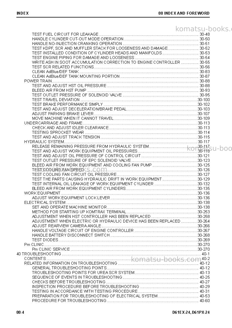 Komatsu d61ex-24jpn Repair & maintenance cover Page 6 Komatsu d61ex-24jpn Repair & maintenance cover Page 6